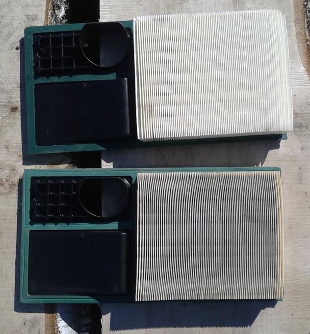 старый и новый воздушные фильтры