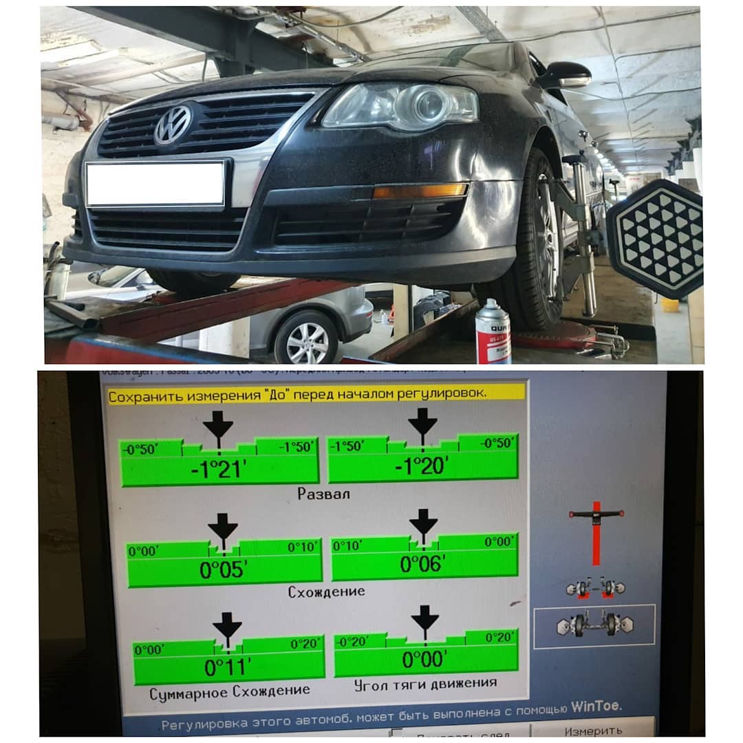 сход развал Фольксваген Пассат