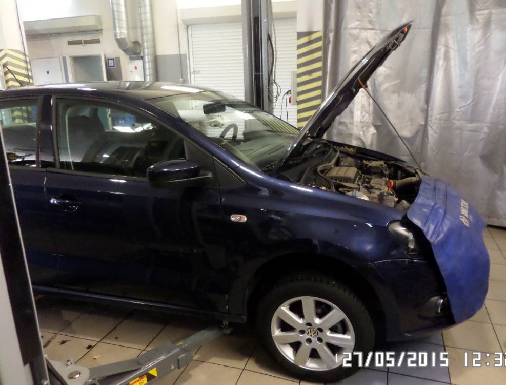 Фольксваген Поло на диагностике