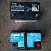 старый и новый аккумуляторы на Фольксваген Гольф