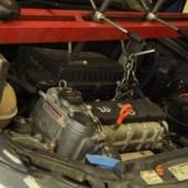 демонтаж двигателя