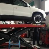 на установке угла колес