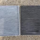 старый и новый салонный фильтр