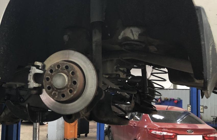 Замена сайлентблоков задней балки Фольксваген